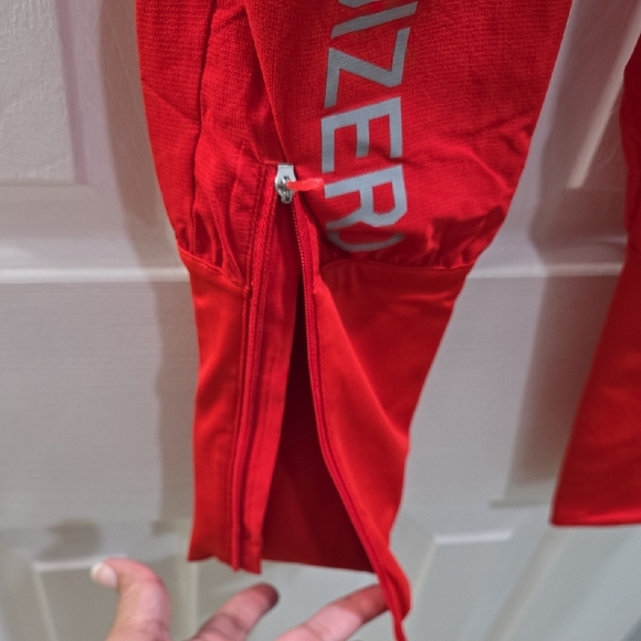 Adidas Red Pants with Tapered Fit and Ankle Cuffs - Picture 14 of 14